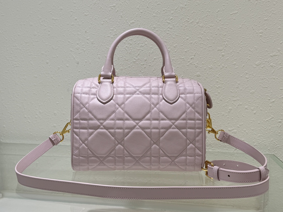 Dior Groove 25 Bag Pale Pink Macrocannage Calfskin